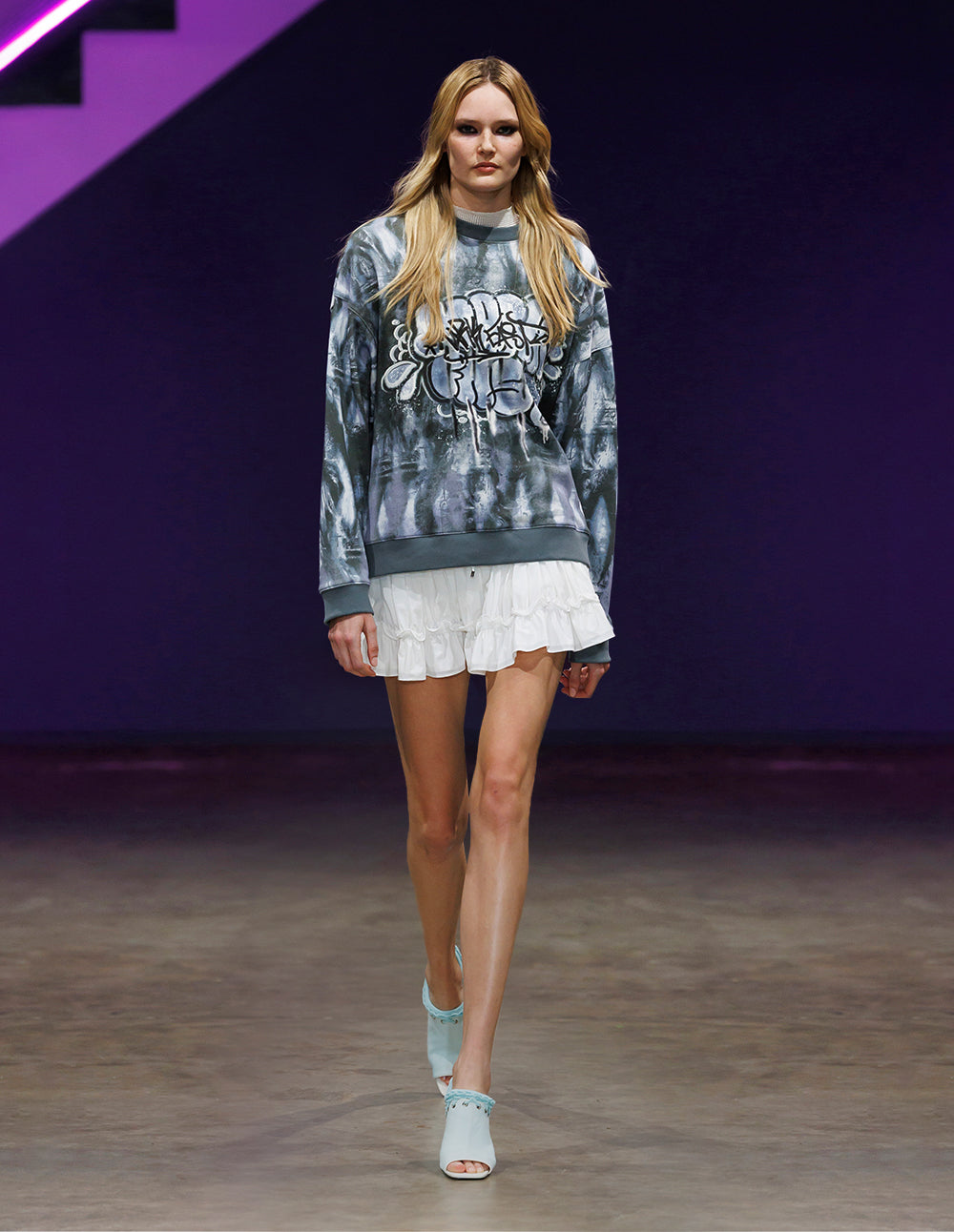 Unisex Abstract Print Cotton Loose-Fit Sweatshirt