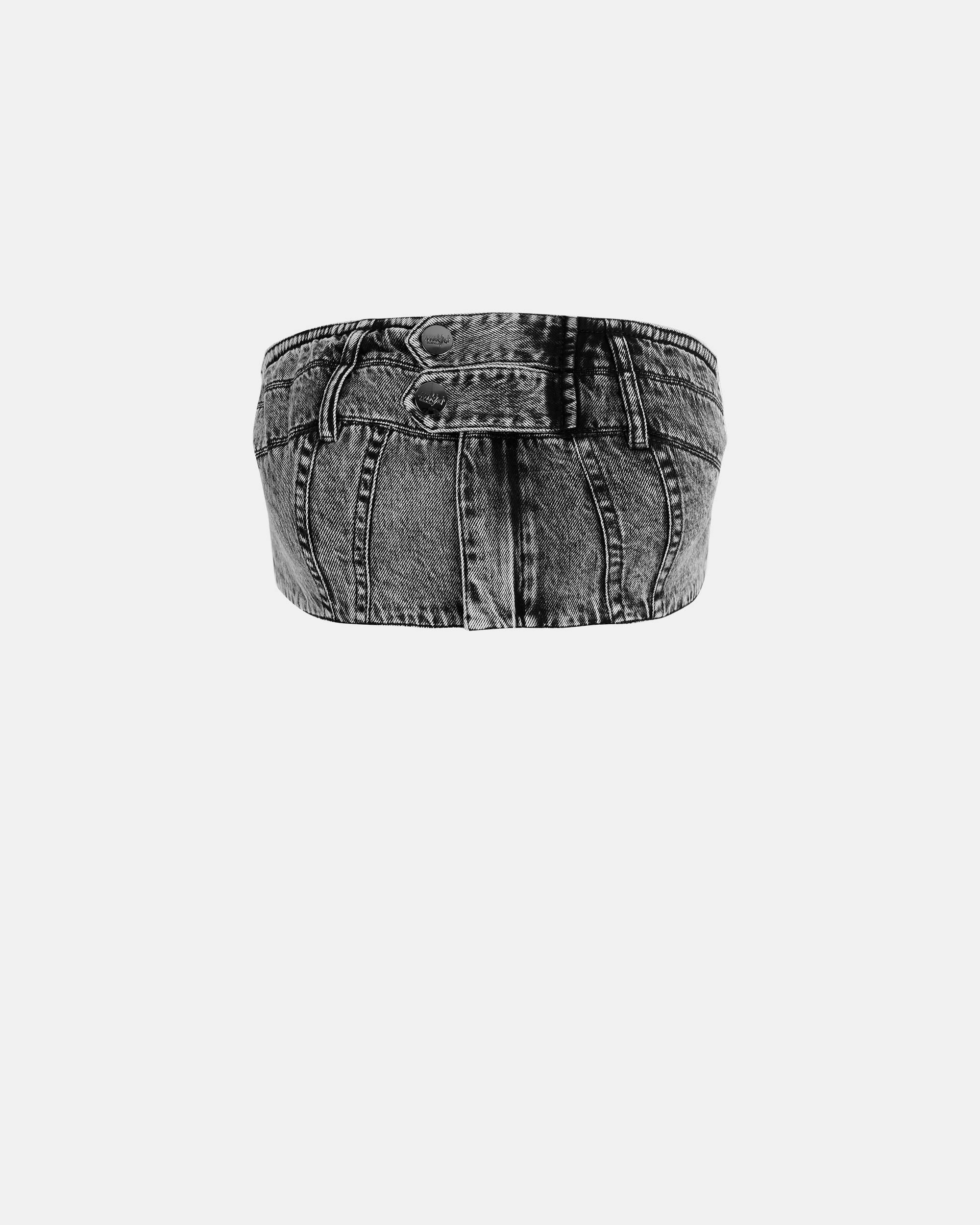 Women's Snowflake Washed Denim Tube Top