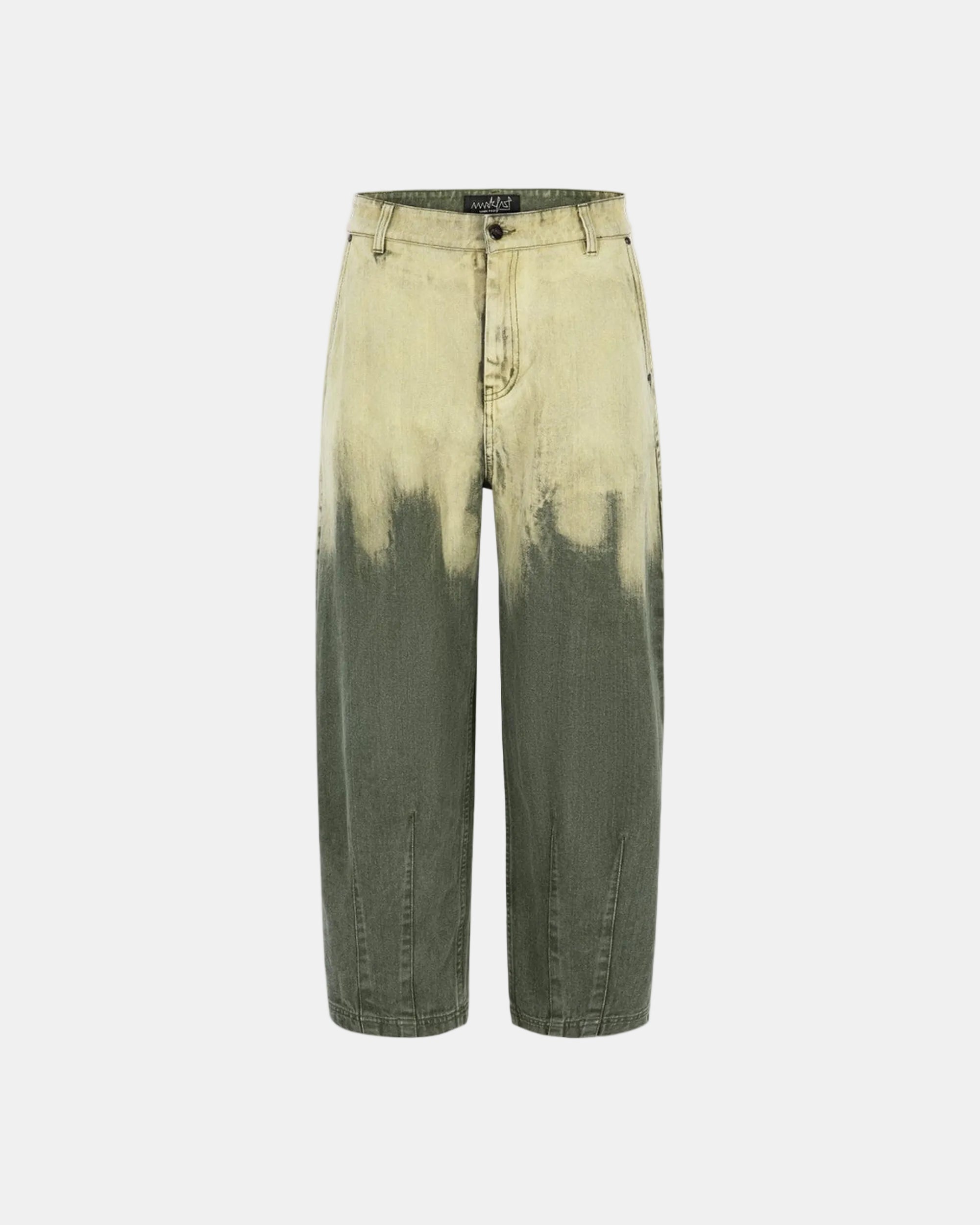 Men's Army Green Washed Jeans