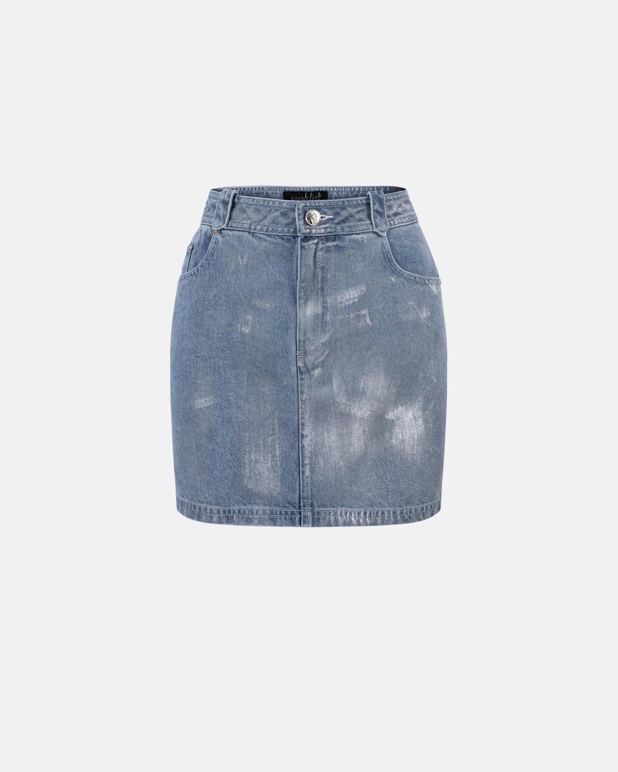 Light Blue Denim Mini Skirt