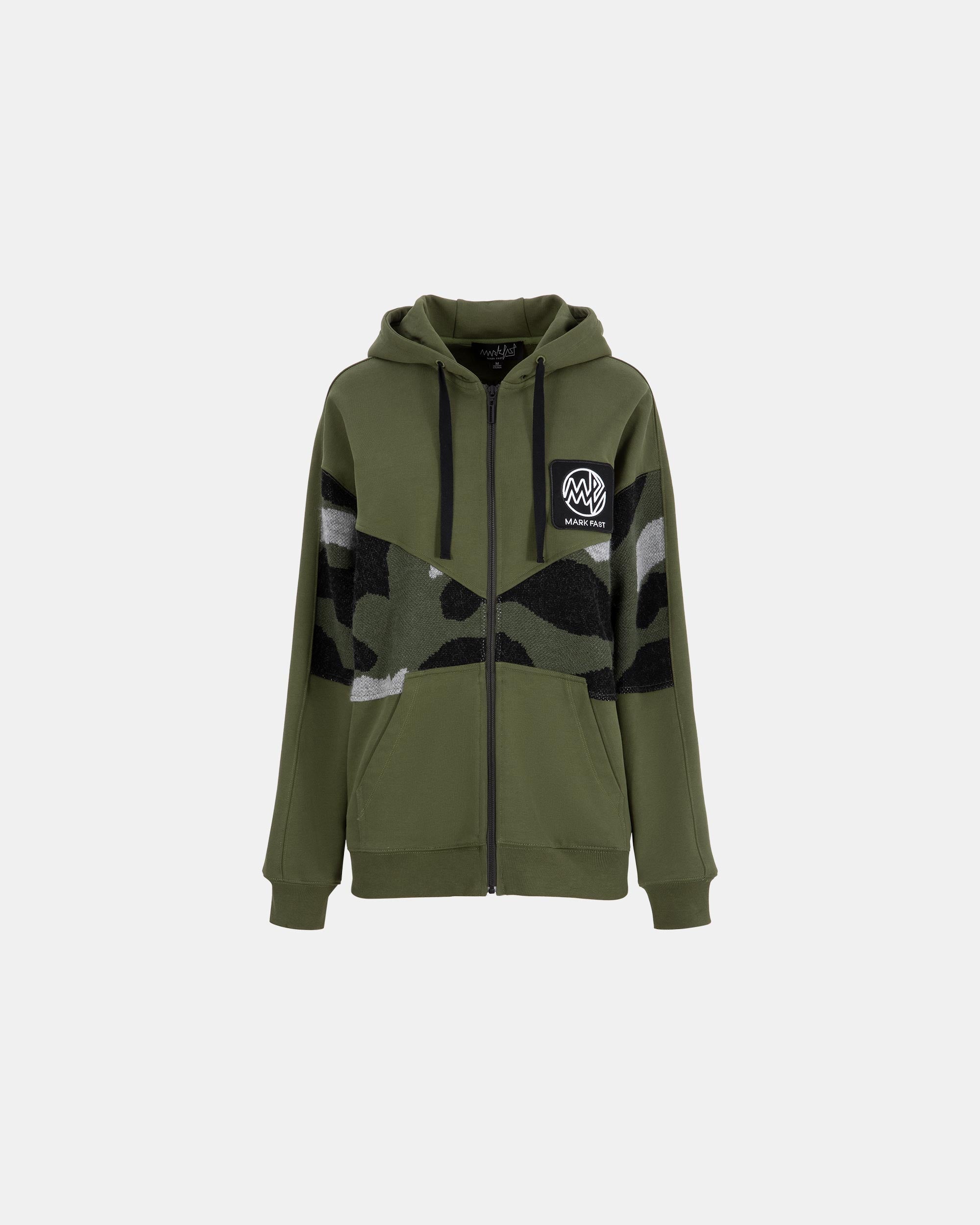 Unisex Army Green Camouflage Hooded Sweatshirt