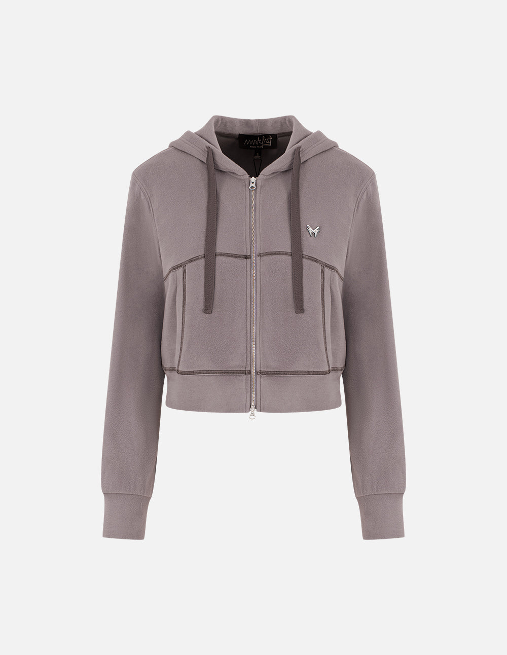 Women's Casual Hooded Tie Double-opening Zipper Knitted Jacket