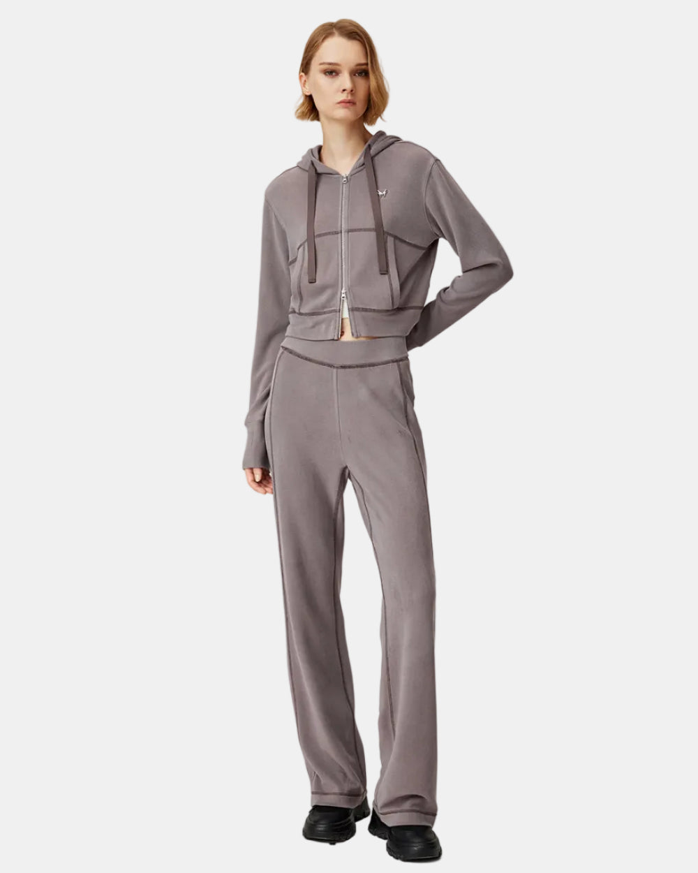 Women's Elastic High Waist Wide Leg Pants