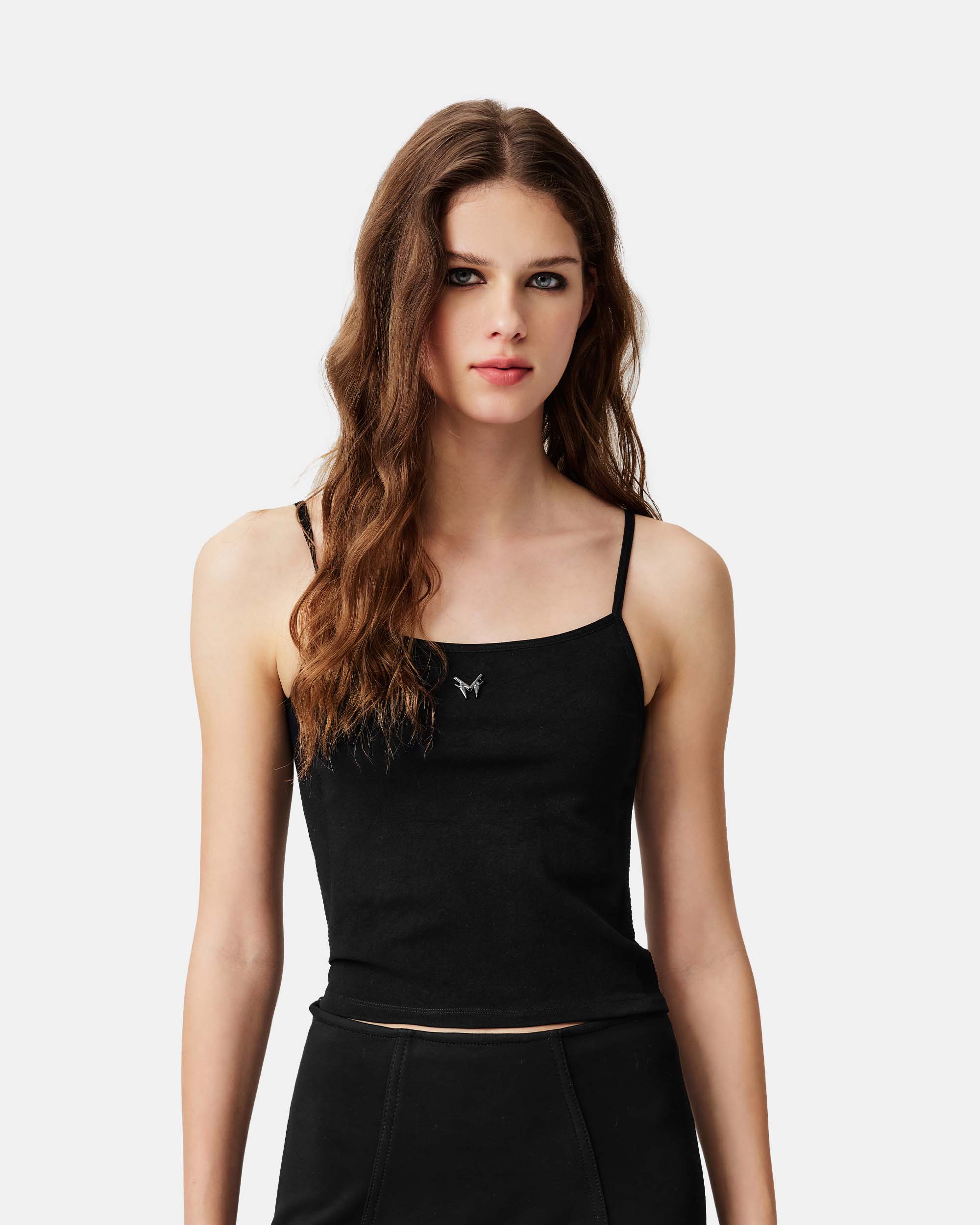 Women's Slim Fit Ribbed Jersey Camisole Top