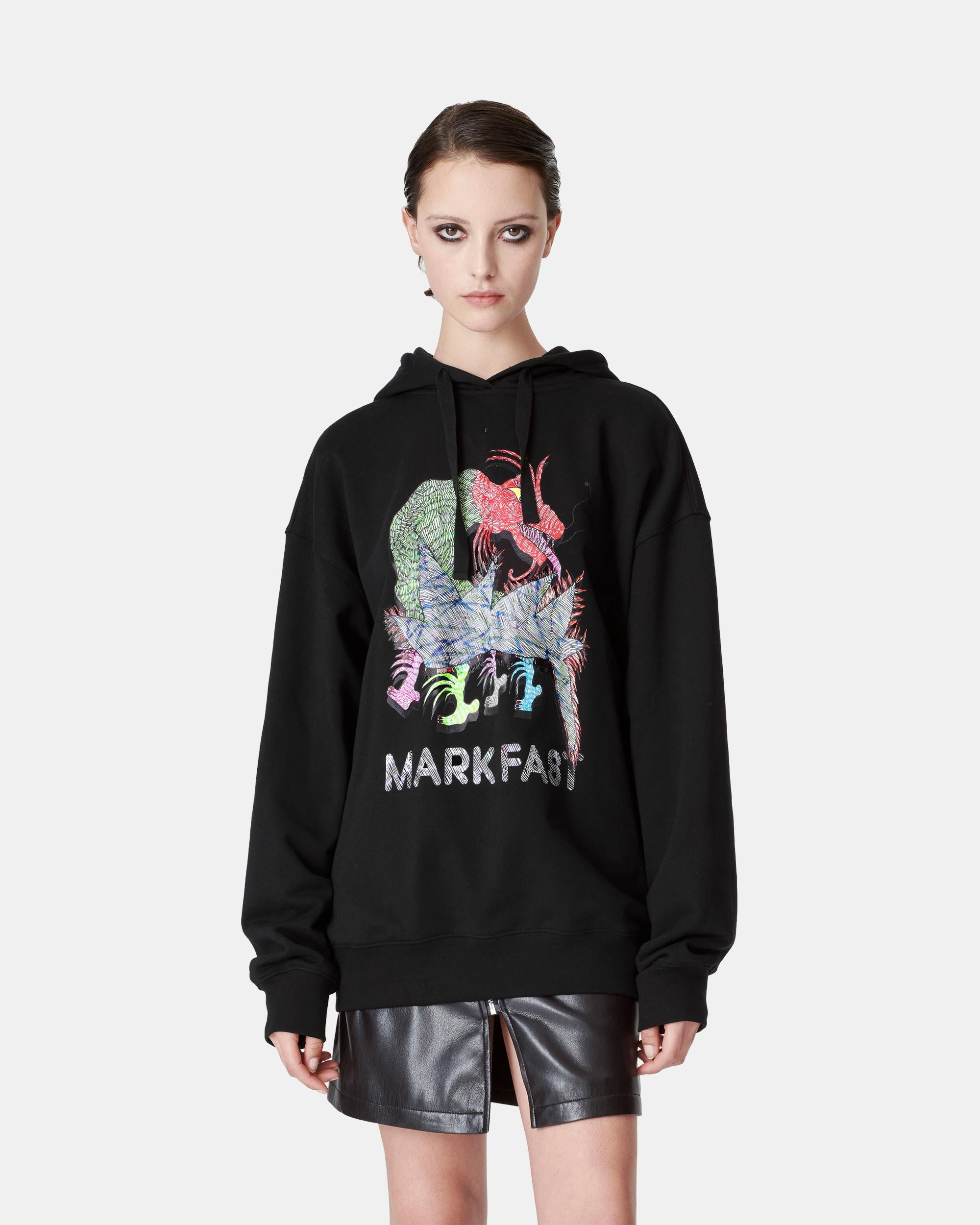 Unisex Printed Cotton Hooded Sweatshirt