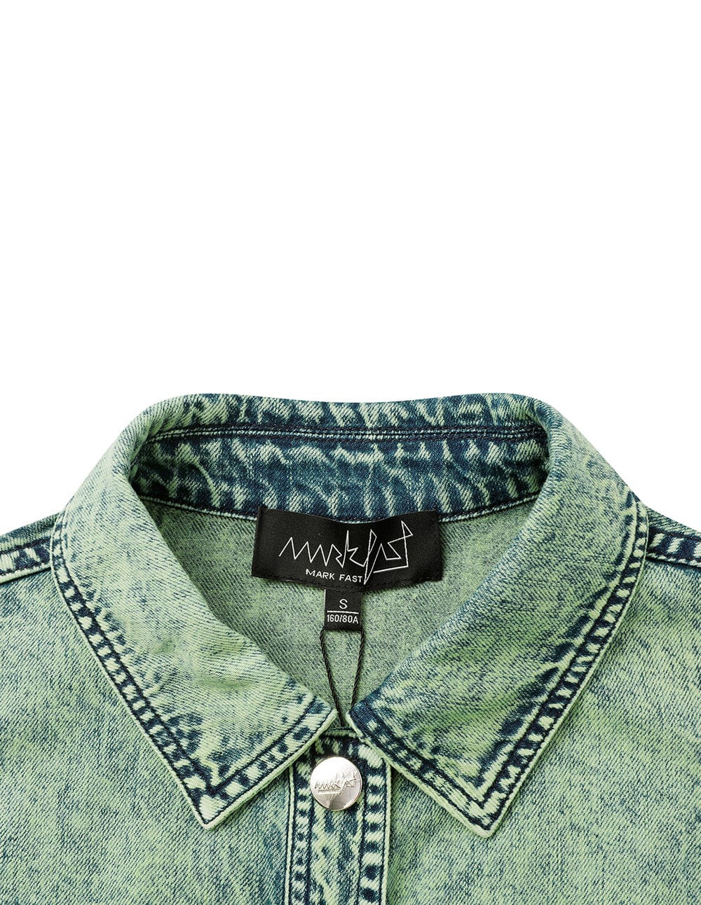 Women's Ripped Sleeves Washed Cropped Denim Jacket