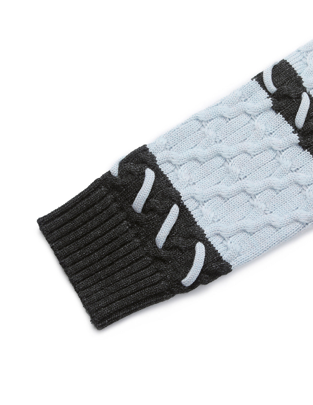 Unisex Wool Blend Contrasting Sweater