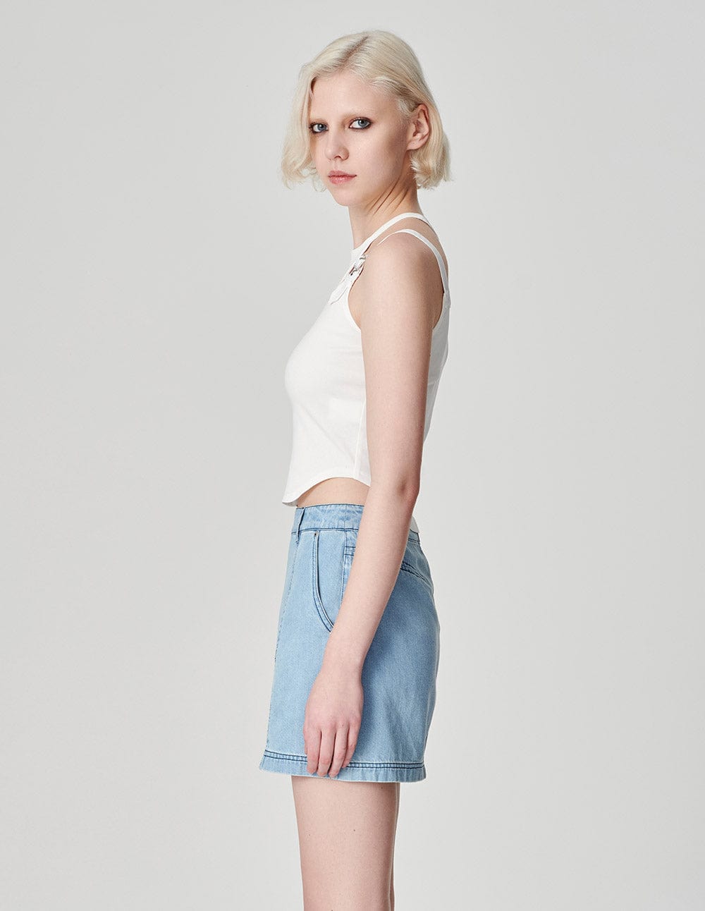 Women's Washed Denim Skirt