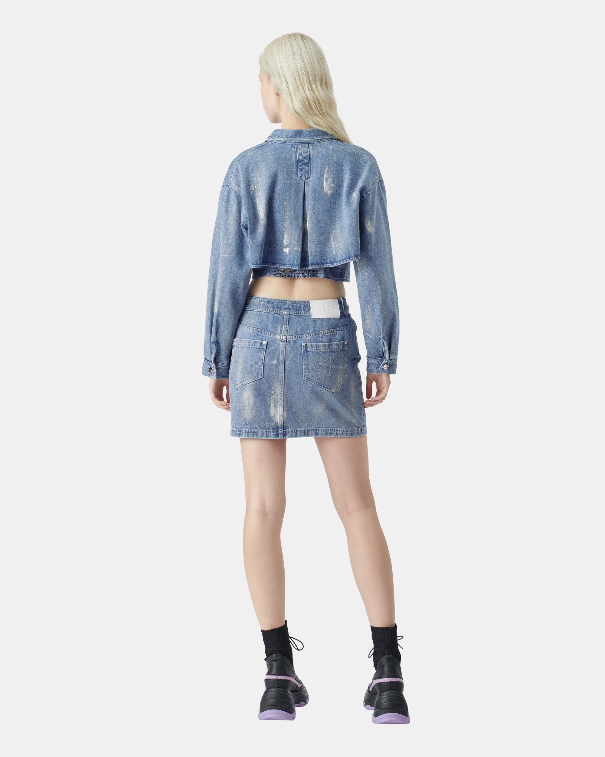 Light Blue Denim Mini Skirt