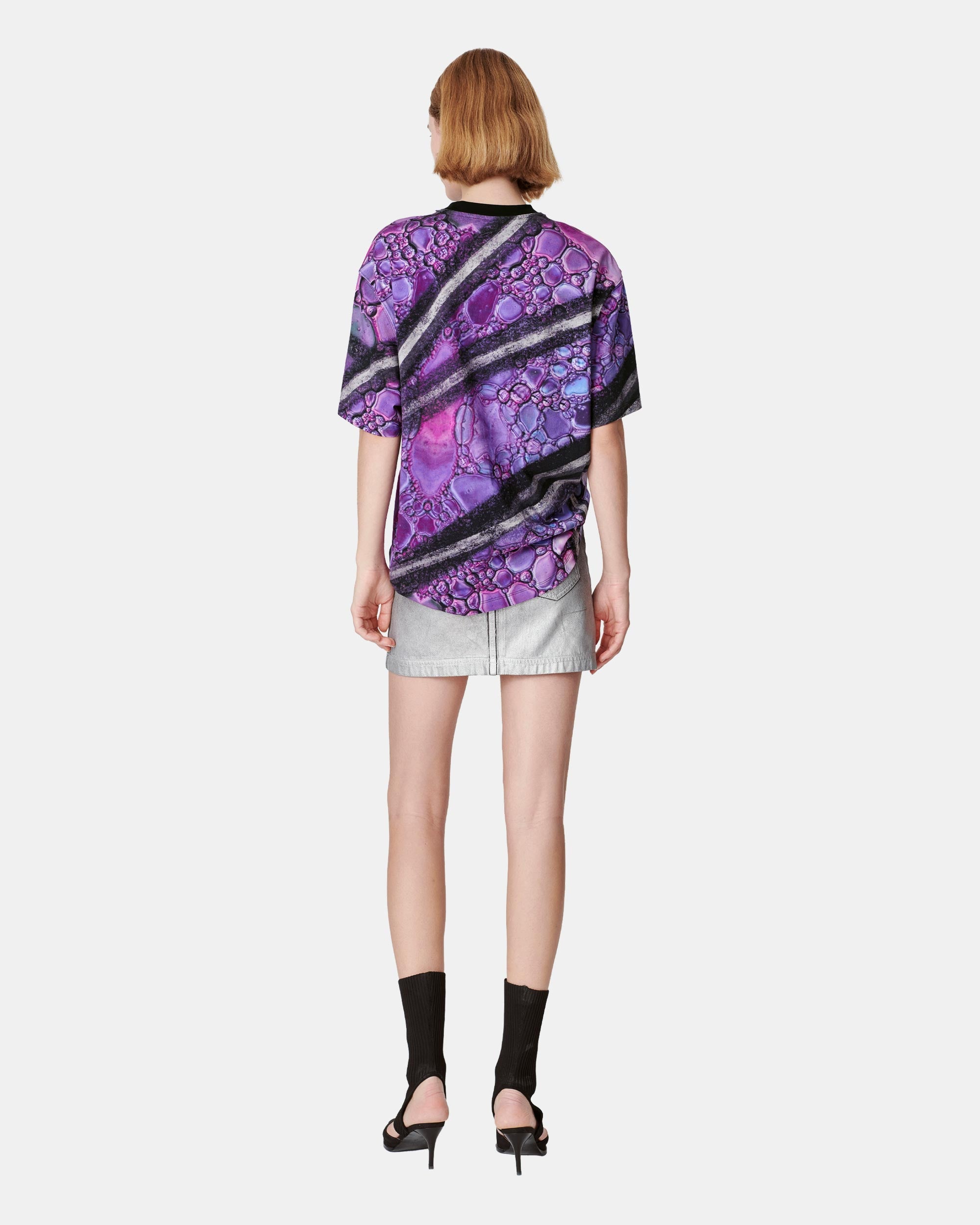 Unisex Printed Patch Loose T-Shirt