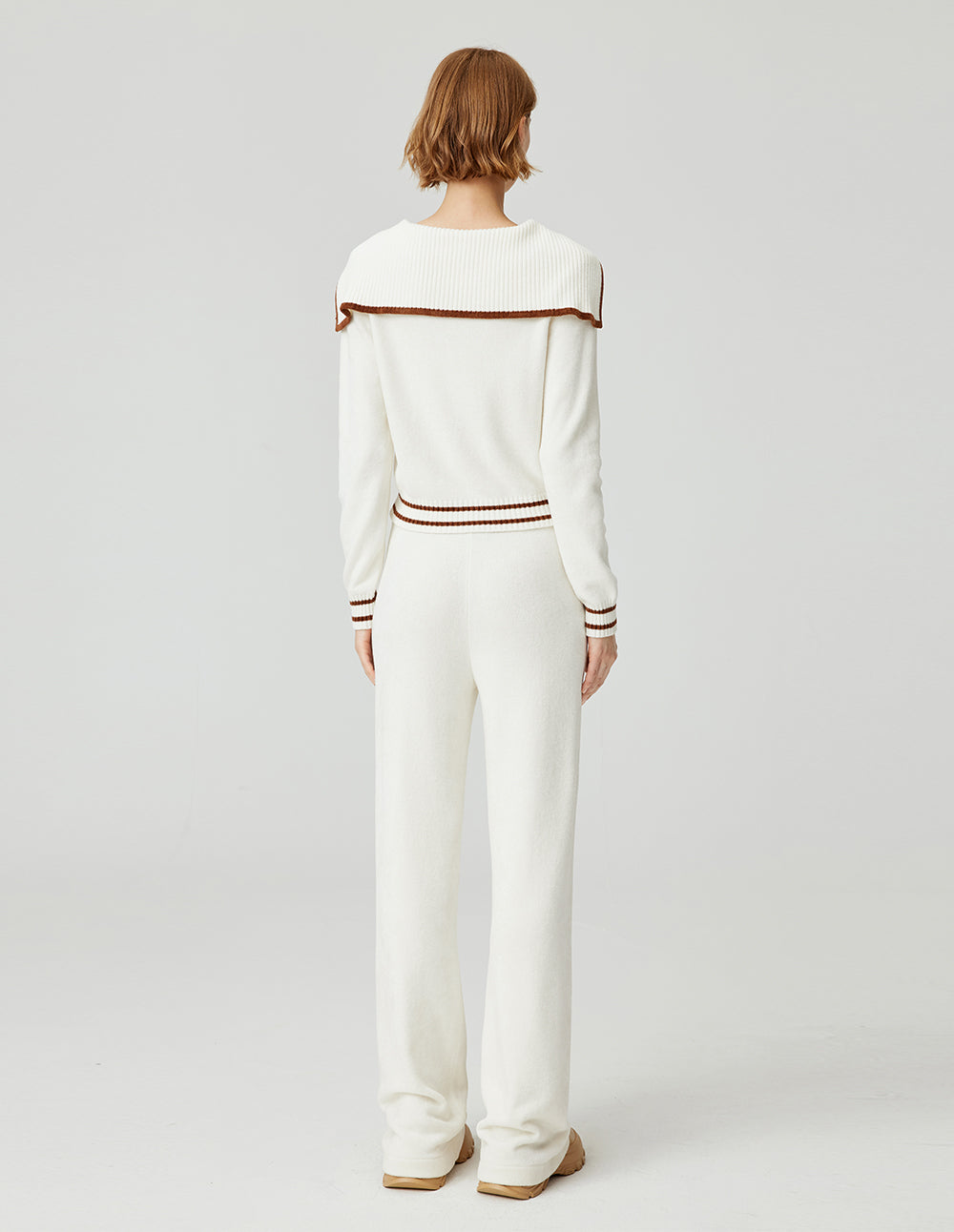 Women's High-Waist Elastic Belted Versatile Slim-Fit A-Line Knitted Top