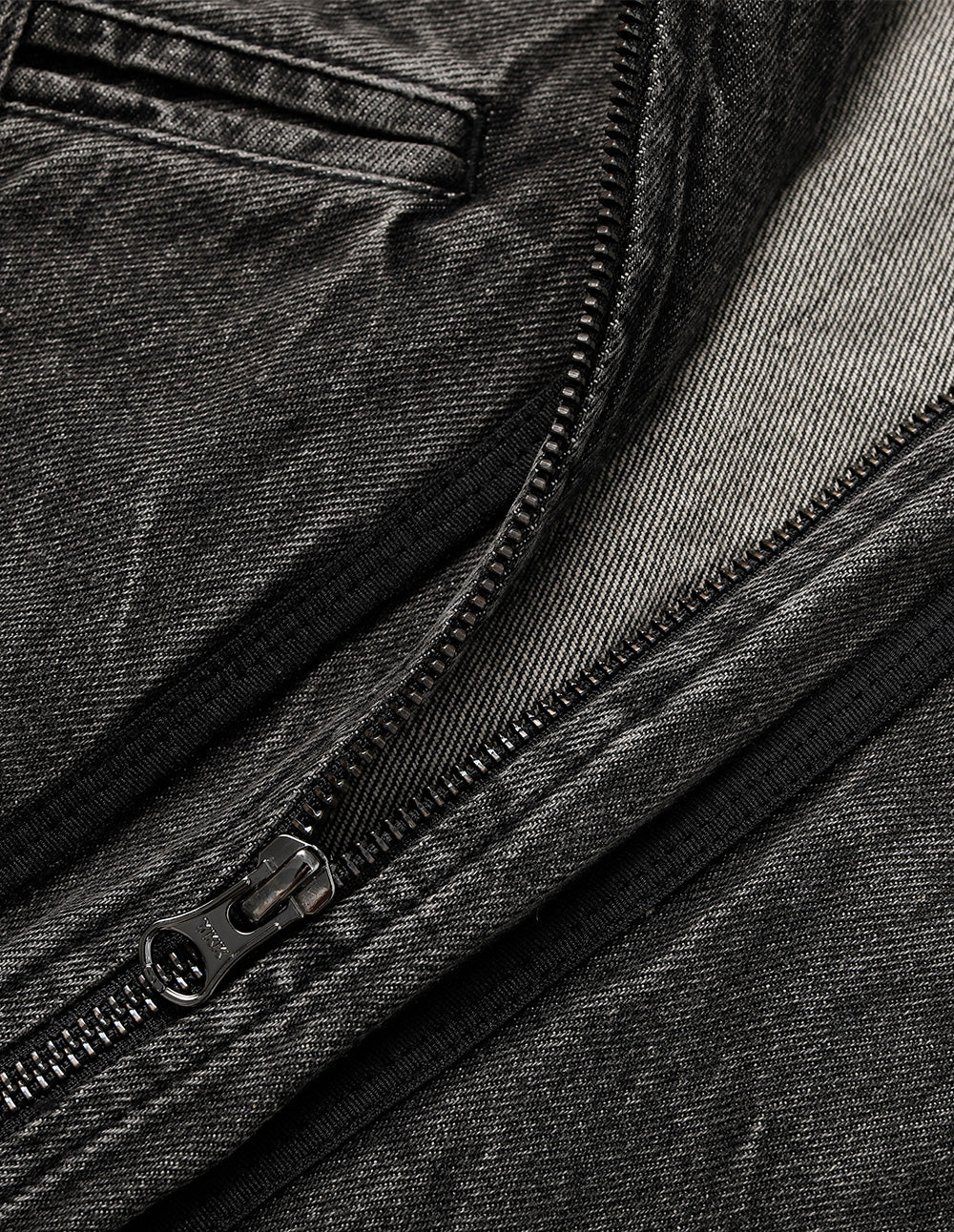 Women's Washed Denim Baseball Jacket