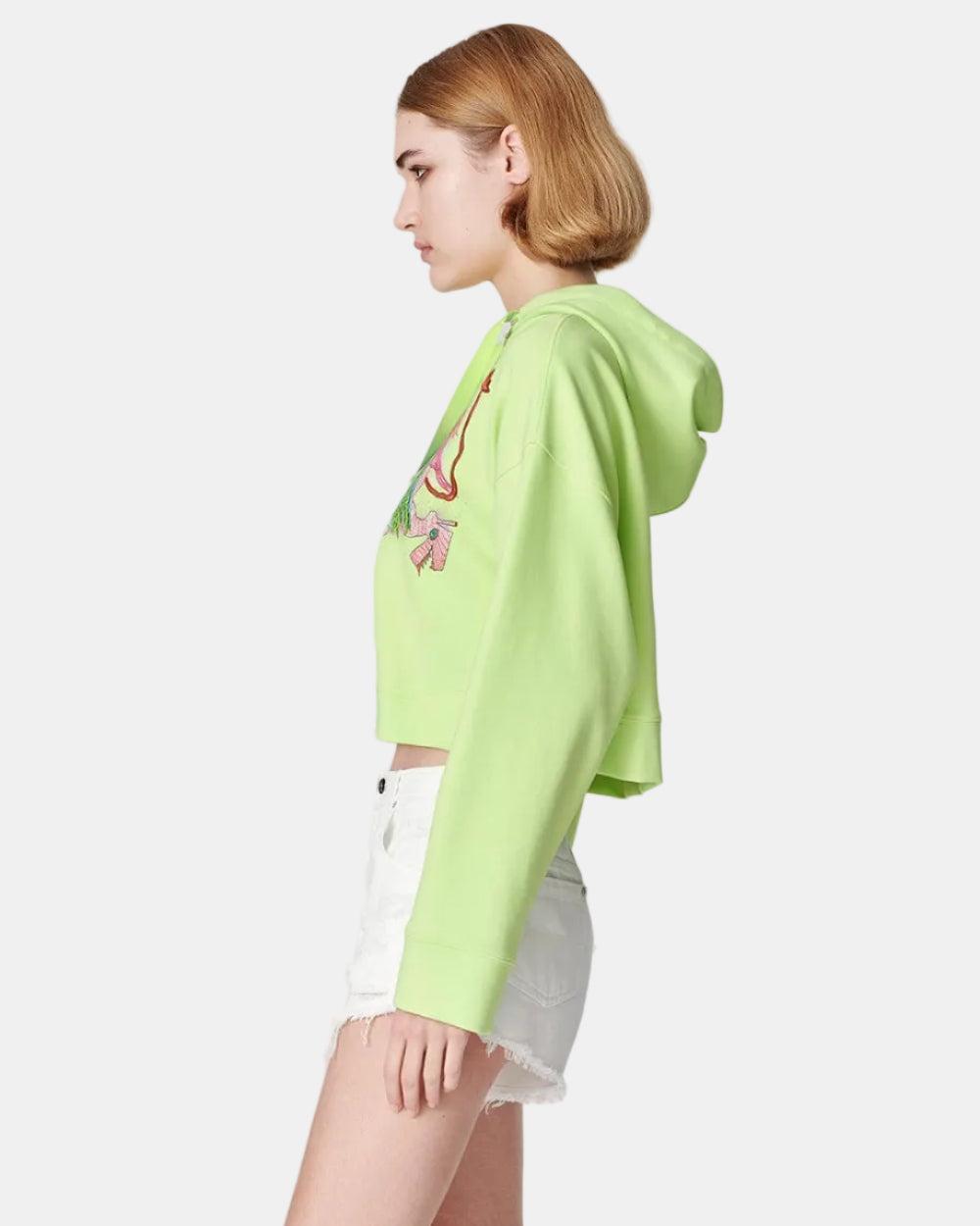 Women's Printed Short Hooded Sweatshirt