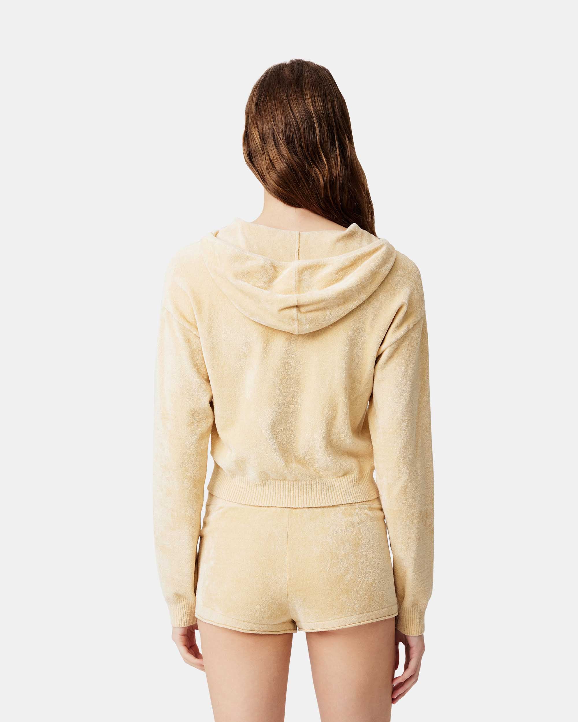 Women's Terry Cloth Ribbed Waistband Mini Shorts