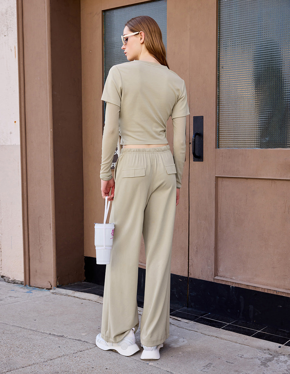 Women's Layered Look Strappy Sweater