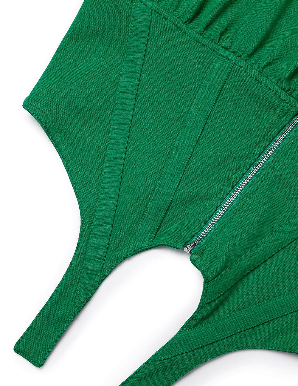 Women's Green Slim Fit Embroidered Hooded Sweatshirt