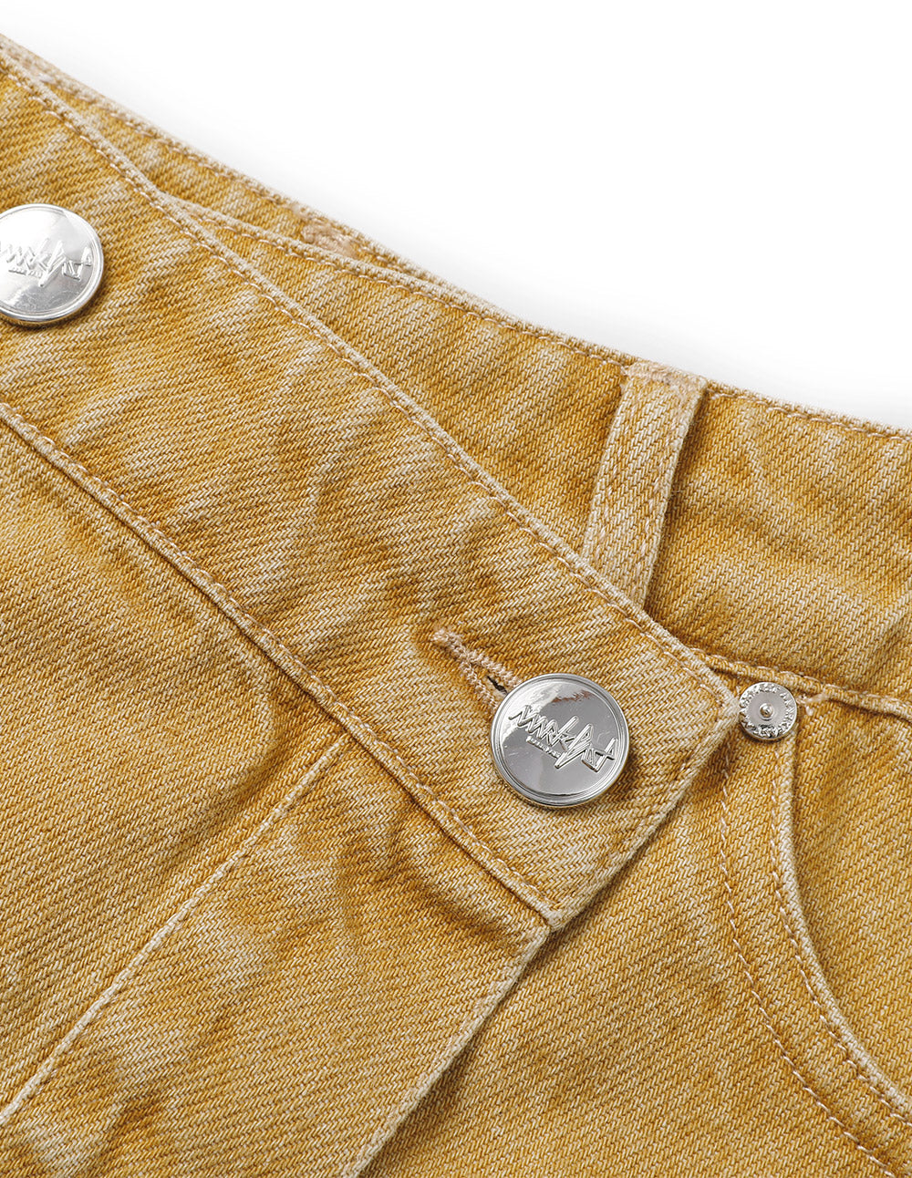 Women's Patchwork Washed Denim Skirt