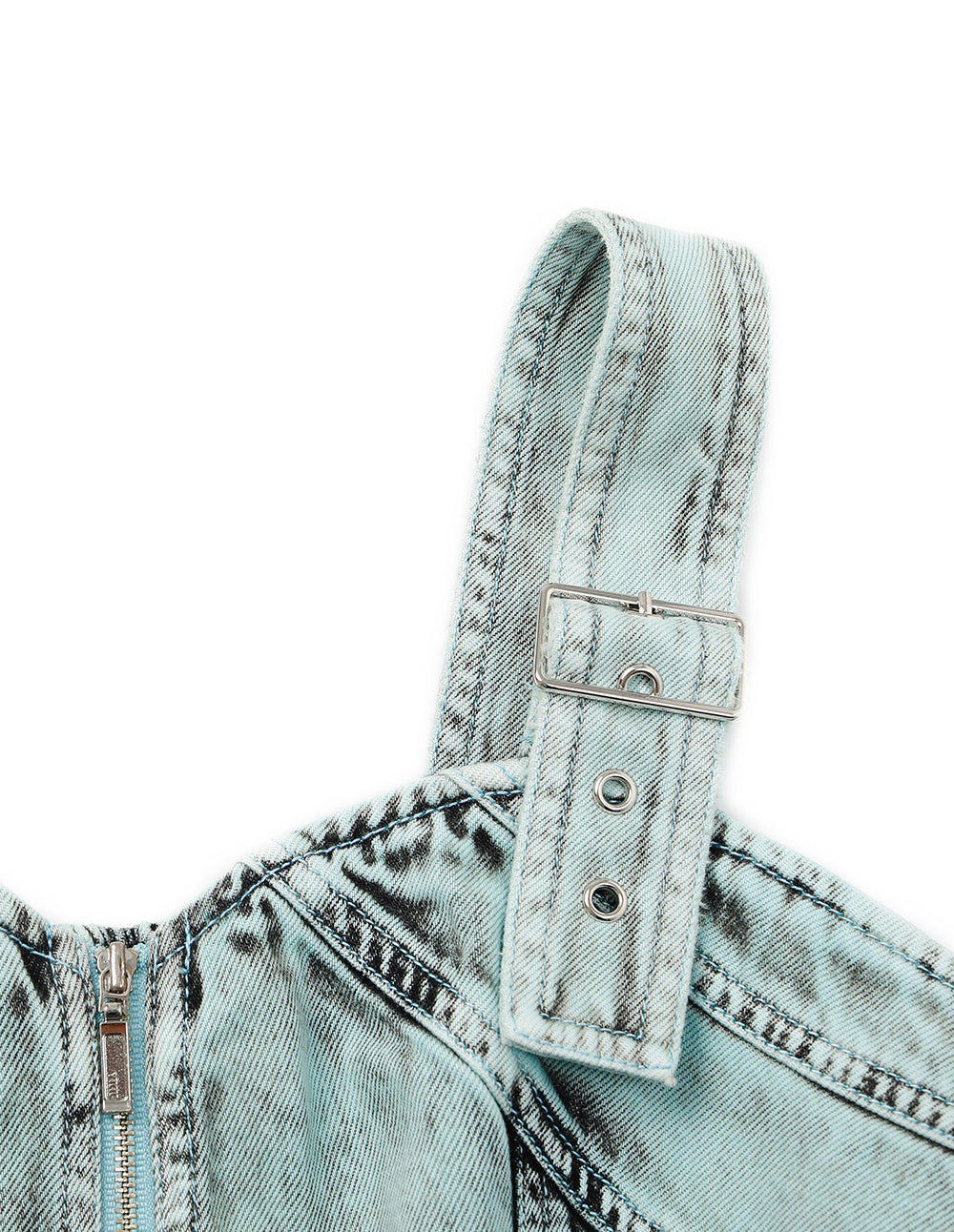 Women's Mint Green Heavy Wash Denim Tank Top