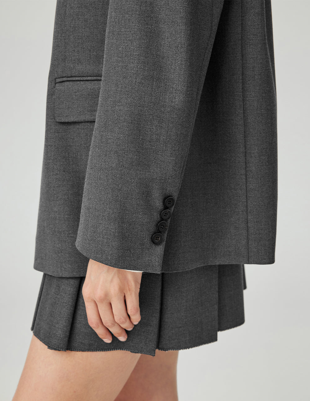 Women's Peak Lapel Oversized Dropped Shoulder Suit Jacket