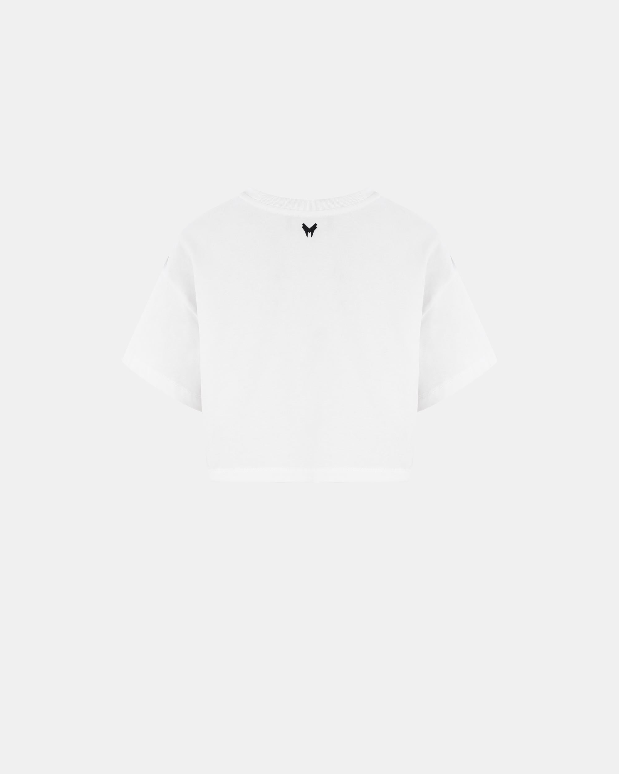 Women's Cotton Cropped Paint Print T-Shirt