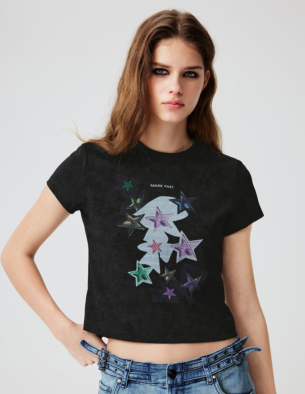 Women's Cotton Solid-Color Stretch T-Shirts