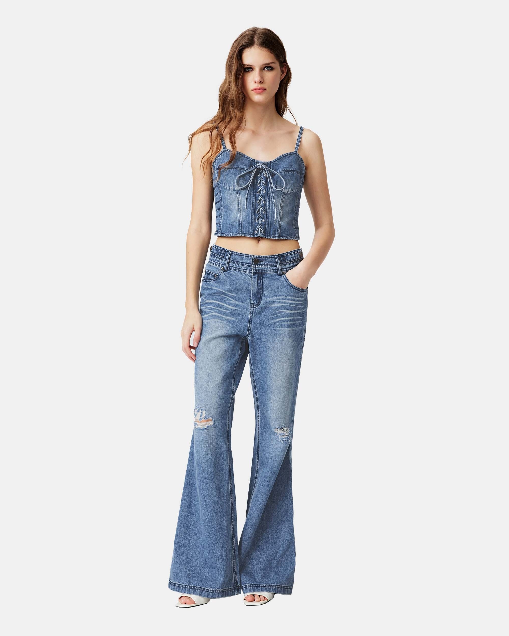 MARK FAST Heritage Distressed Denim Jeans