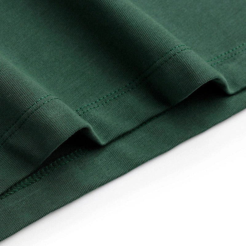 MarkFast style dark green printed loose short-sleeved T-shirts