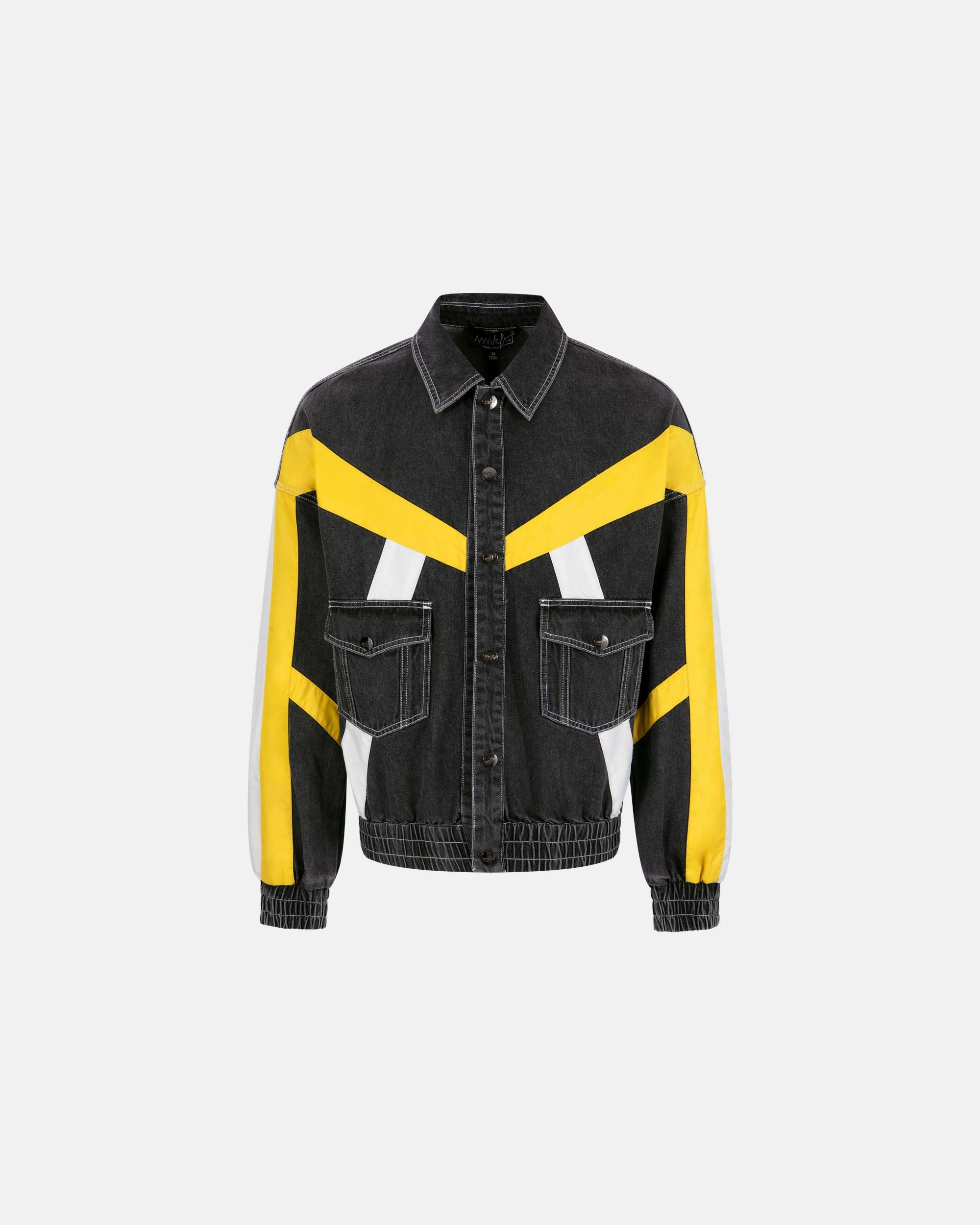 Unisex Colourblock Casual Denim Jacket