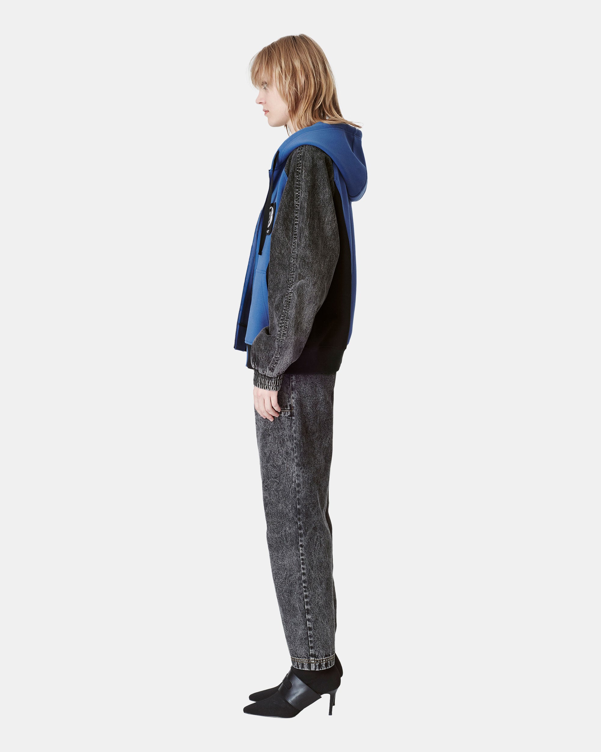 Unisex Couple Style Denim Sweater Jacket