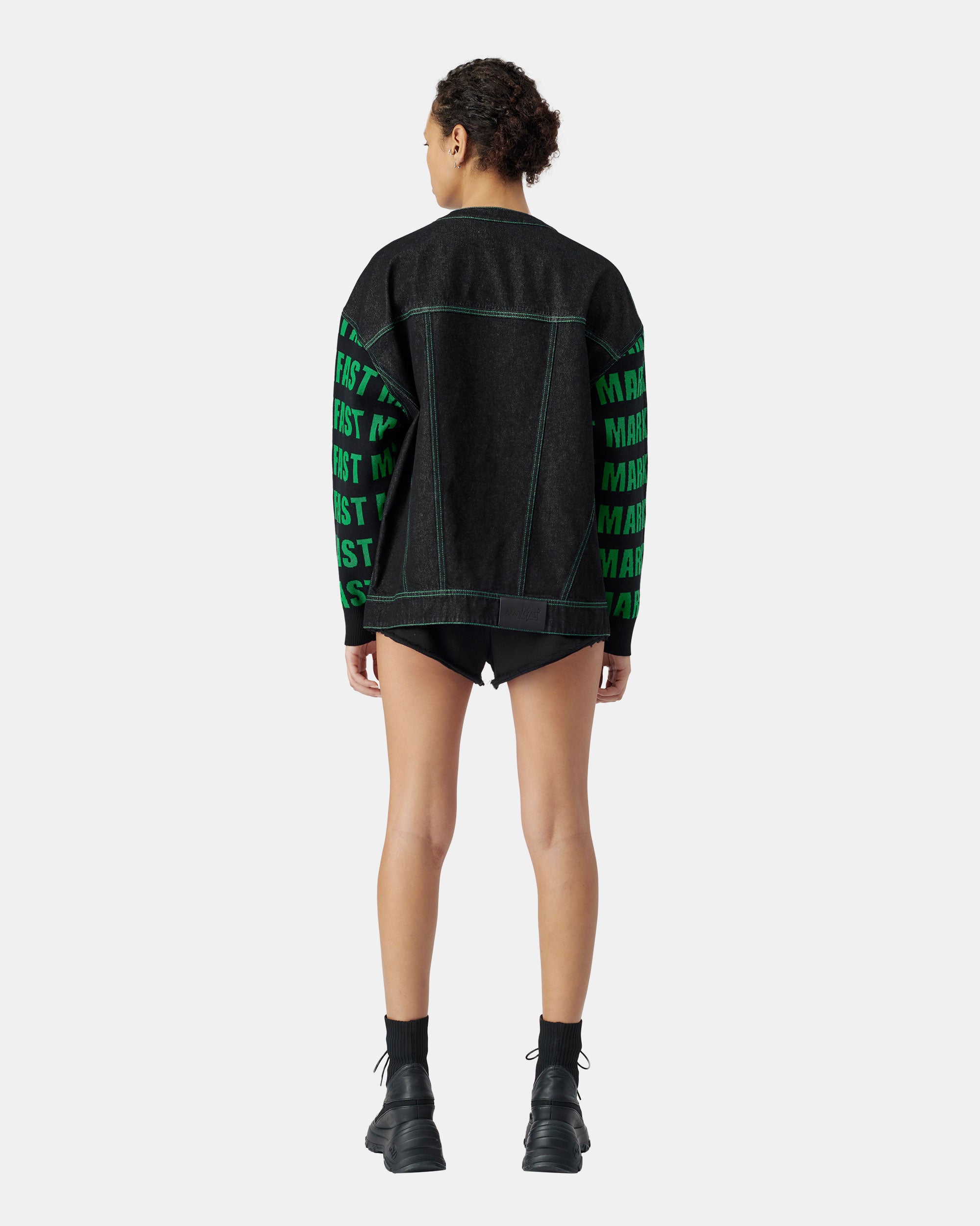 Unisex Knitted Stitched Denim Jacket