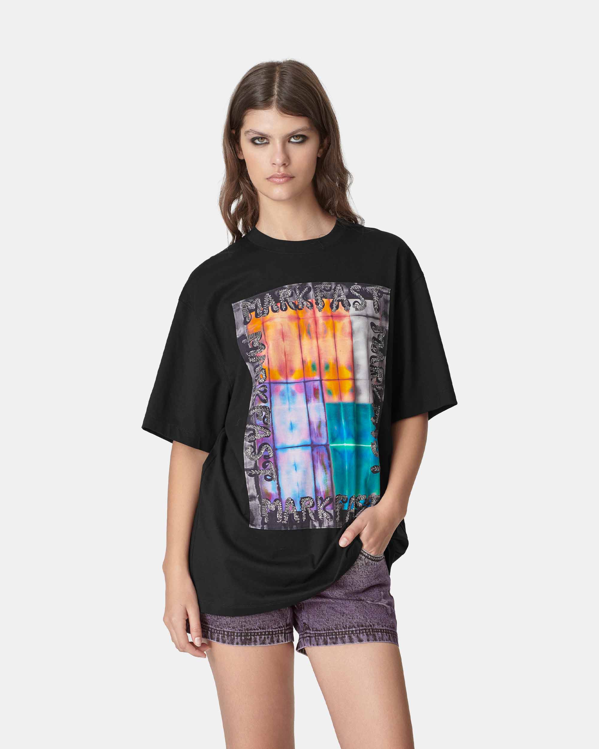 Unisex Spectrum Box Print Relaxed Fit Graphic T-Shirt
