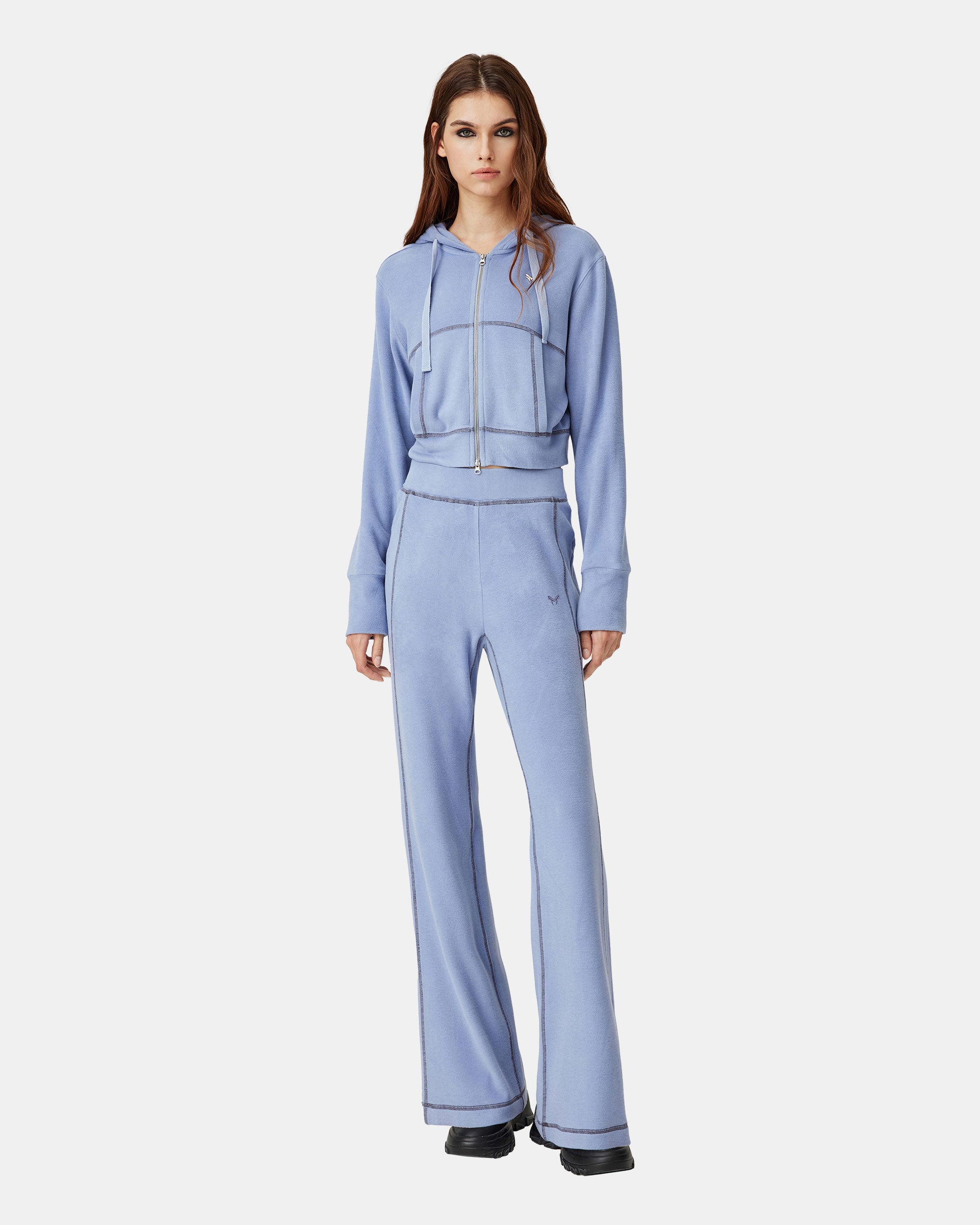 Women's Elastic High Waist Wide Leg Pants