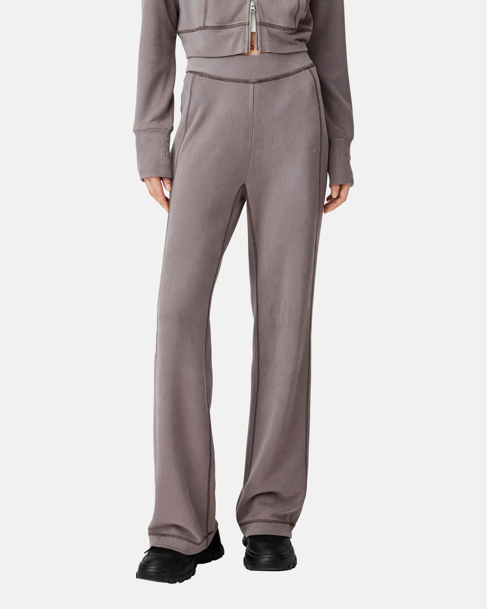 Women's Elastic High Waist Wide Leg Pants