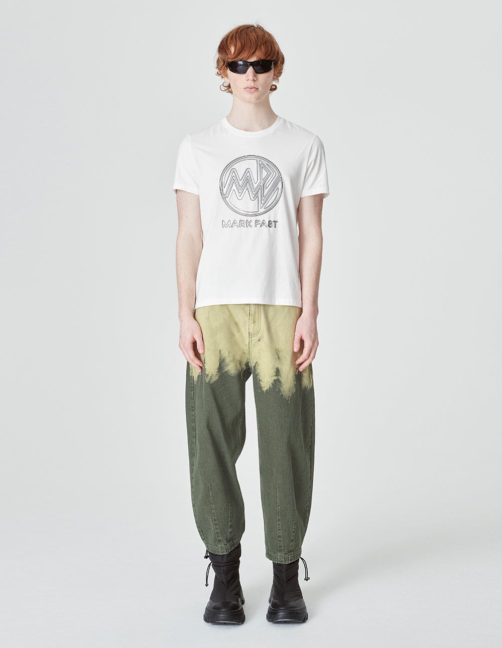 Men's Army Green Washed Jeans