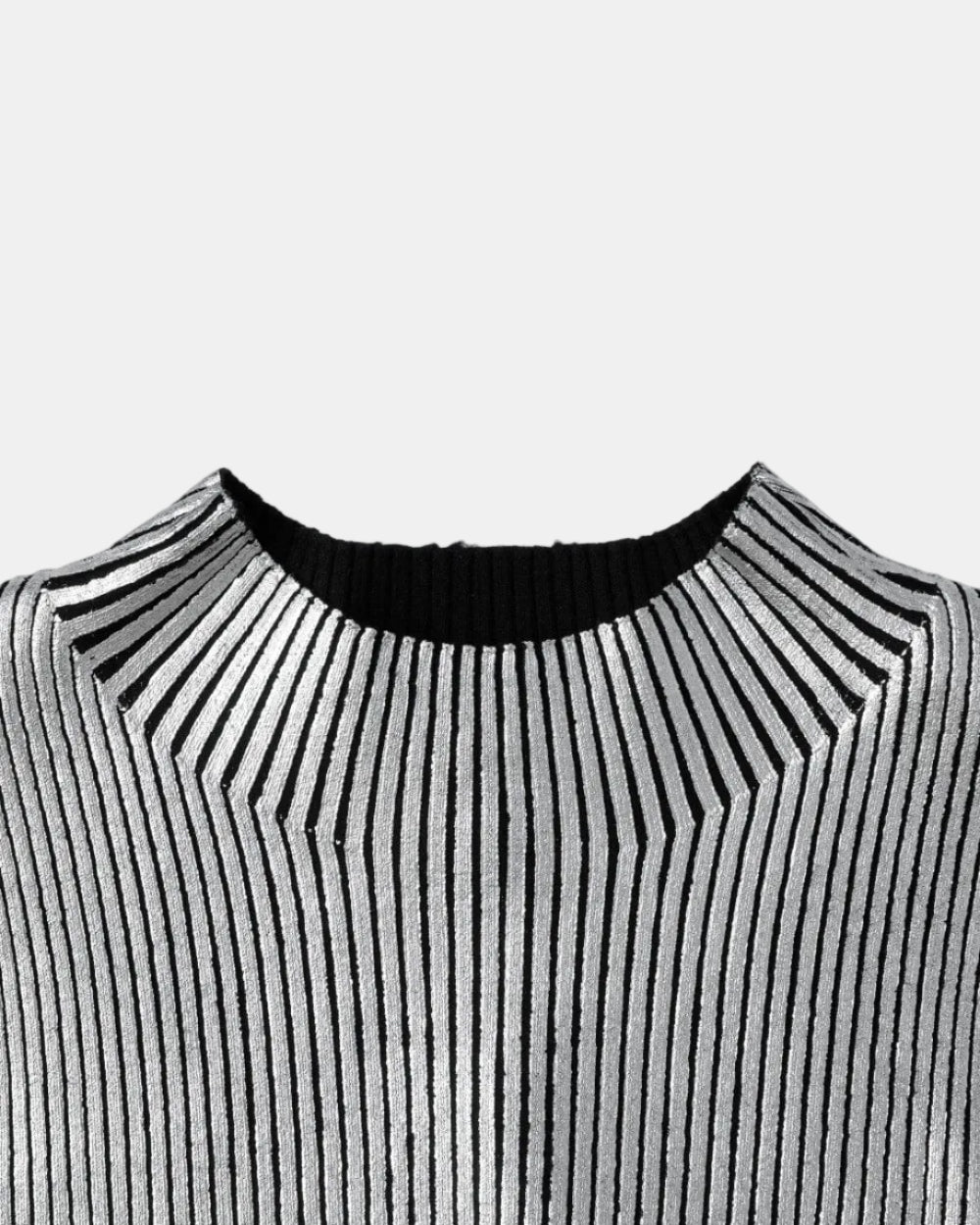 Women's Hot Silver Off-Shoulder Knit Sweater