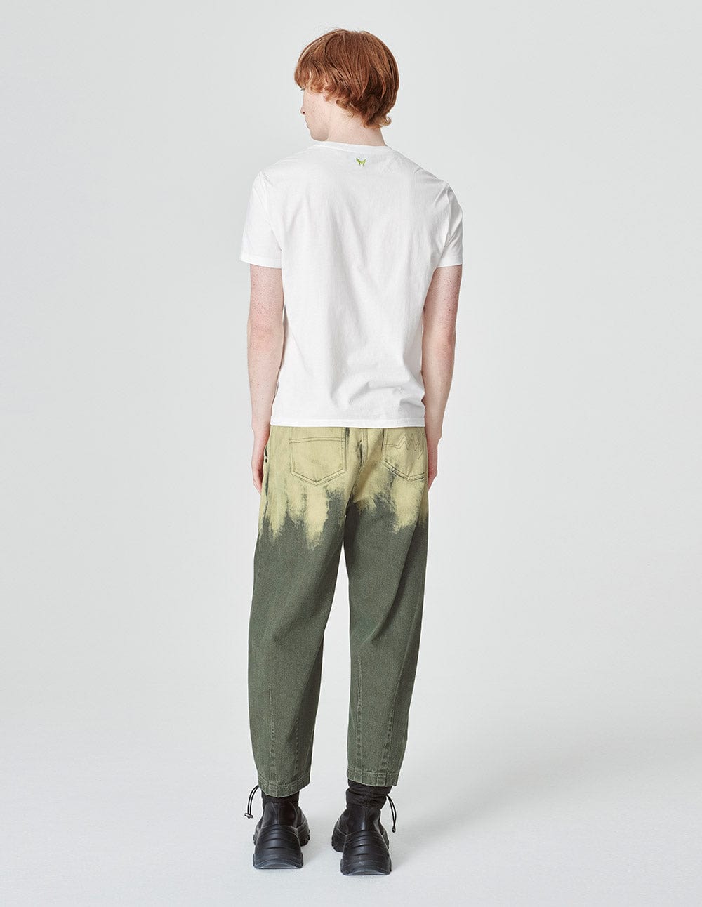 Unisex Army Green Washed Jeans