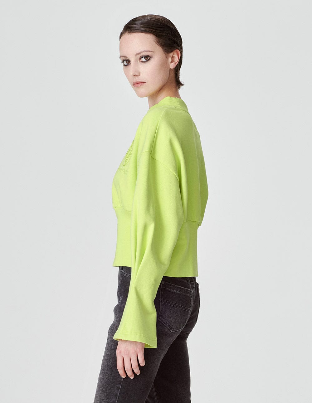 Women's Embroidered Flared Sleeve Pure Cotton Knit Sweater