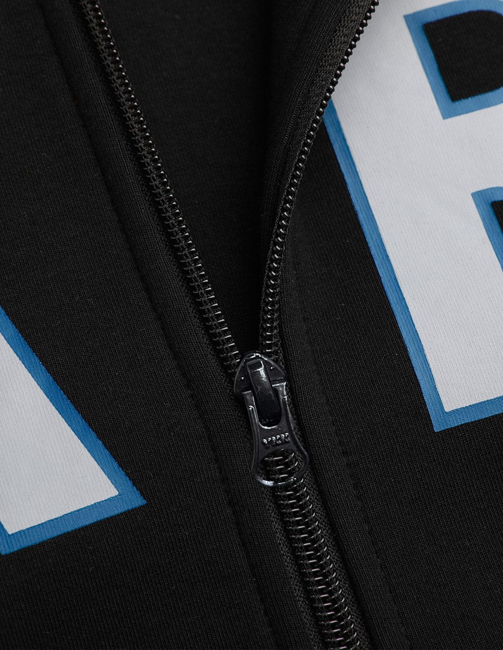 Unisex Block Colour Logo Print Zip-up Hoodie