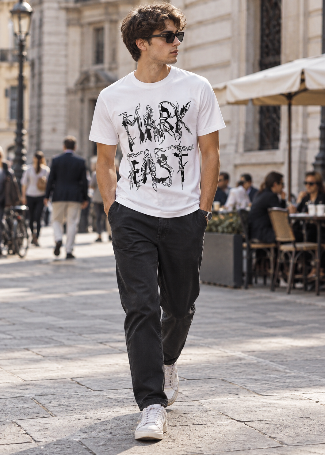 How to Style White Graphic T-Shirts: 5 Men’s Outfit Ideas | MARK FAST
