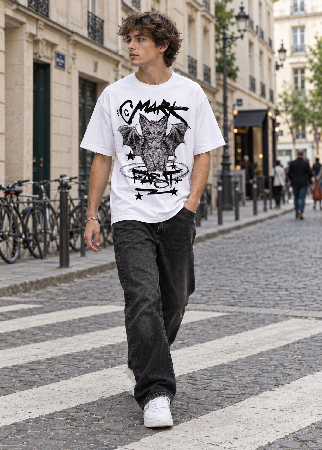 Black Cat Halloween T-Shirts for Men October Streetwear Guide | MARK FAST