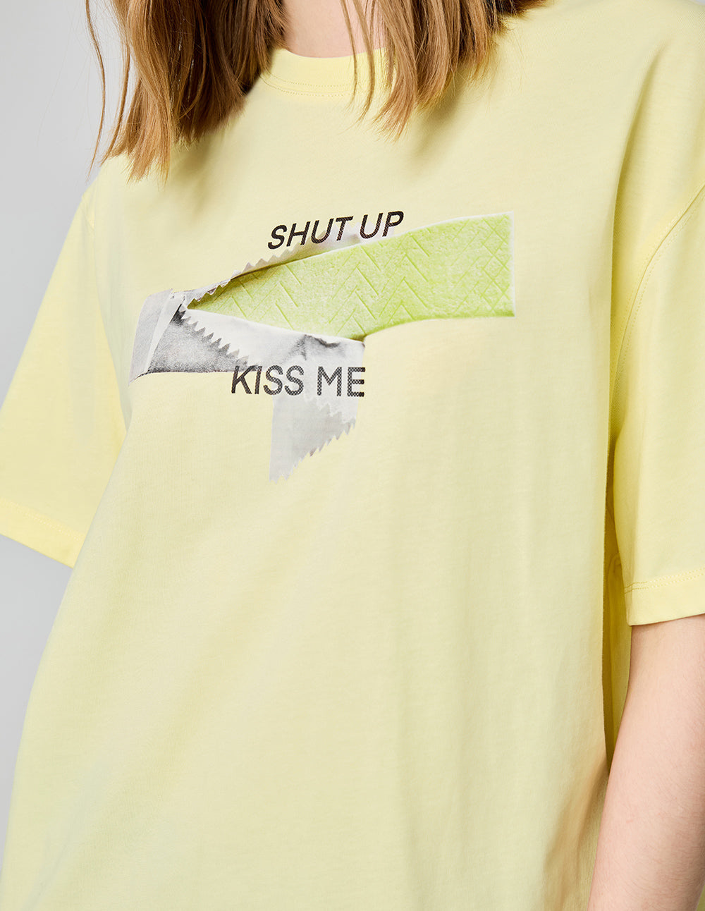 Unisex Chewing Gum Slogan Printed T-Shirt