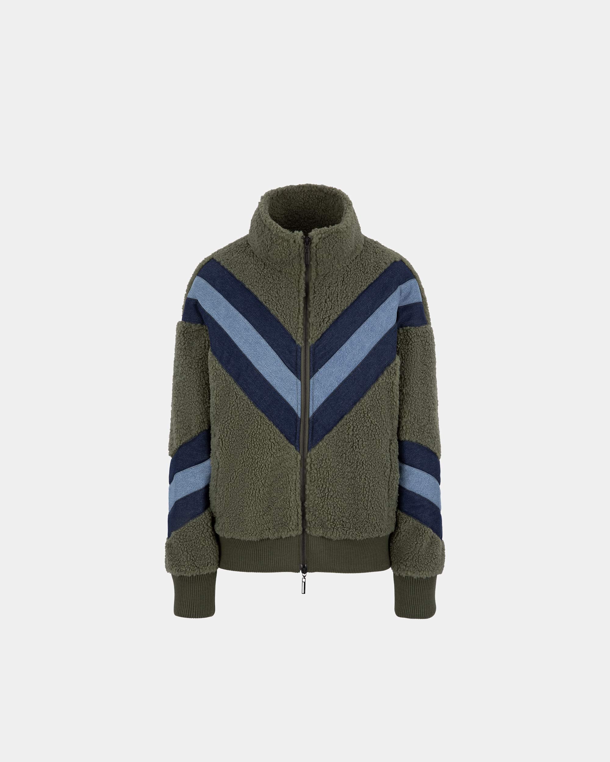Unisex Denim Stitching Wool Jacket