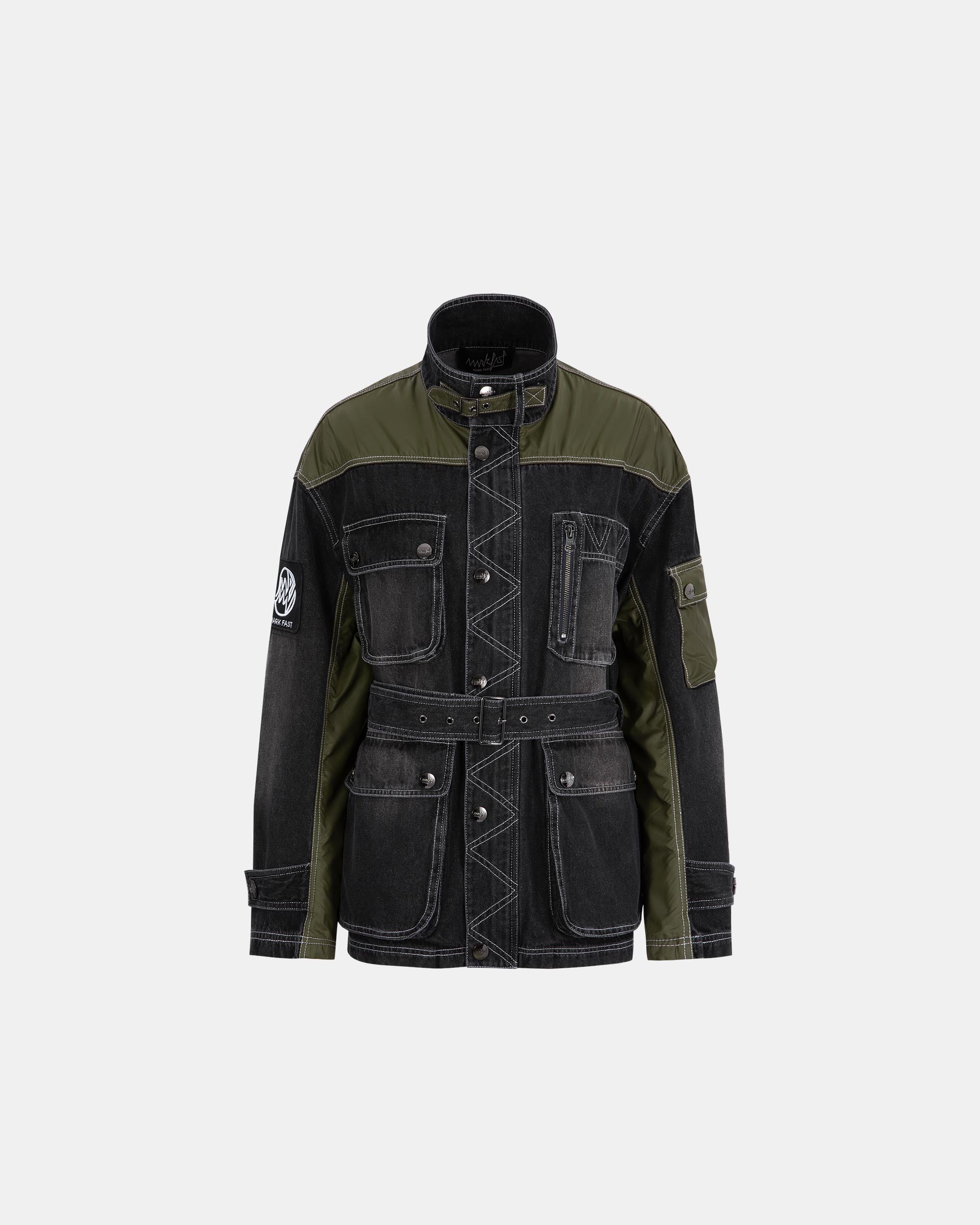 Unisex Patchwork Washed Denim Jacket