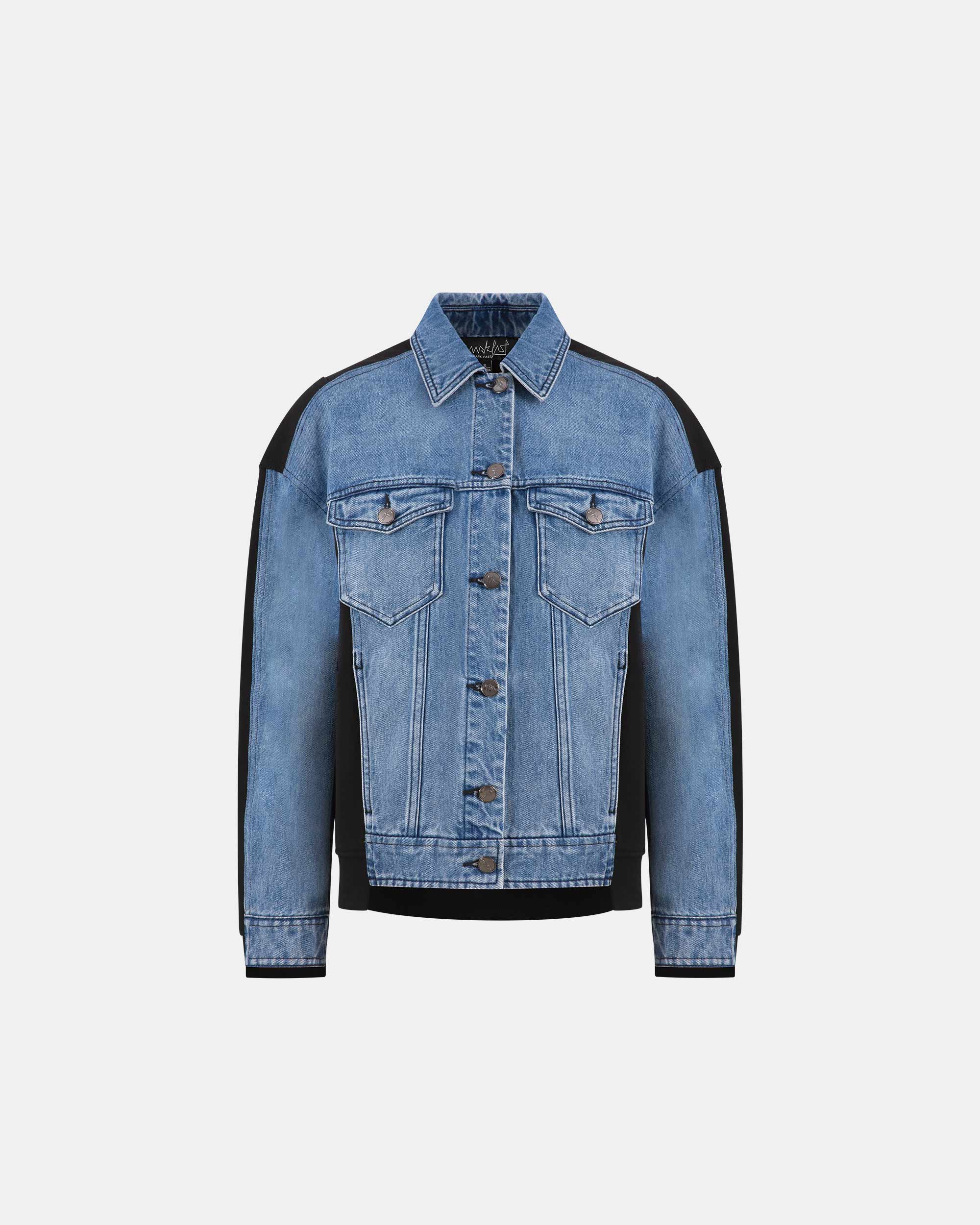 Panelled Embroidered Denim Jacket