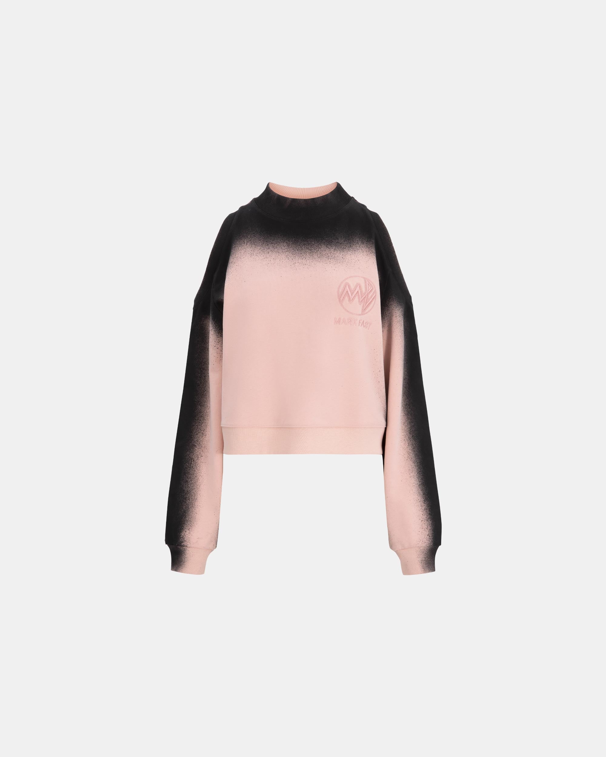 Women's Rose Pink Inkjet Print Cropped Sweatshirt
