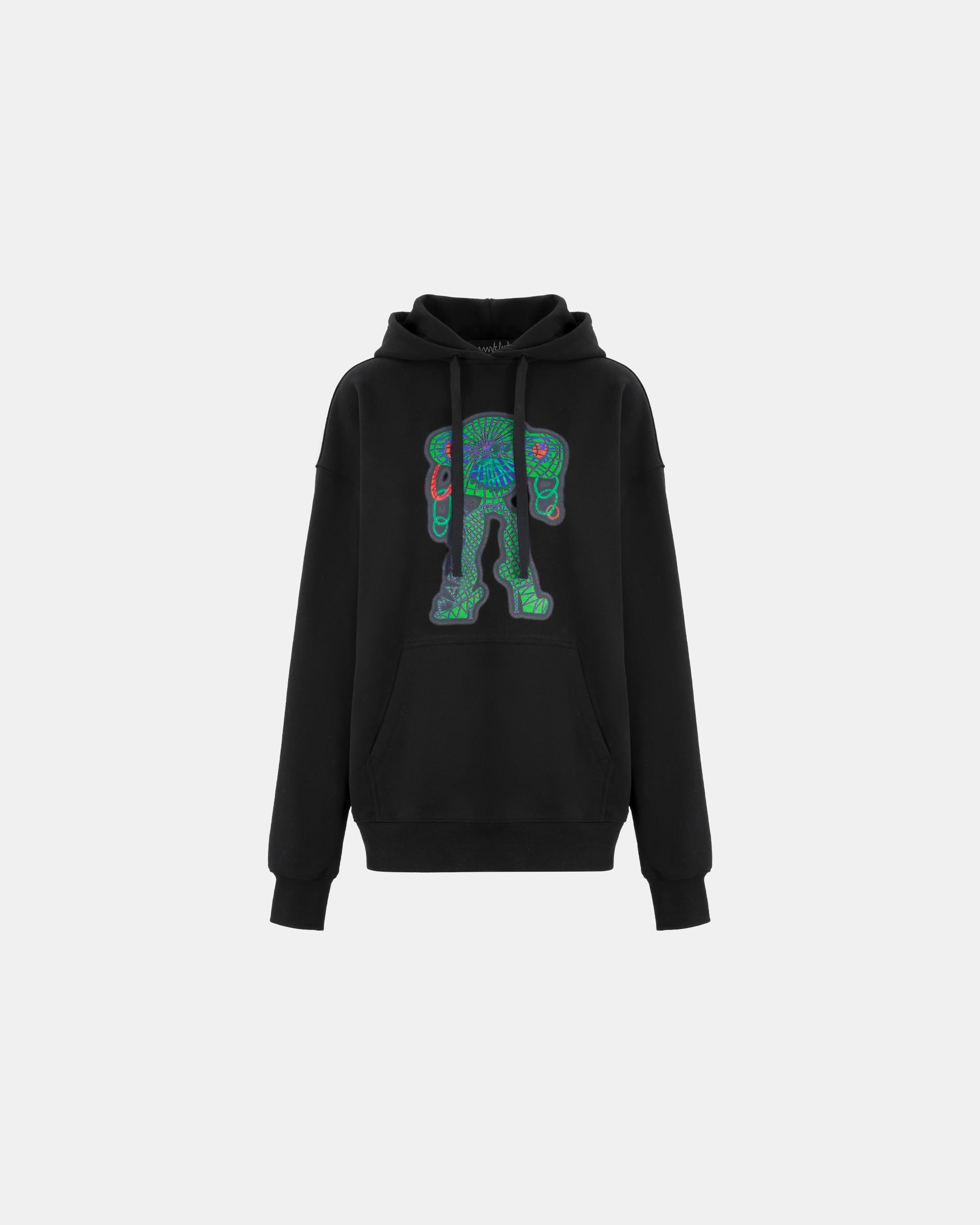 Unisex Cotton Sweatshirt With Electric Eyes And Animal Print For Couples