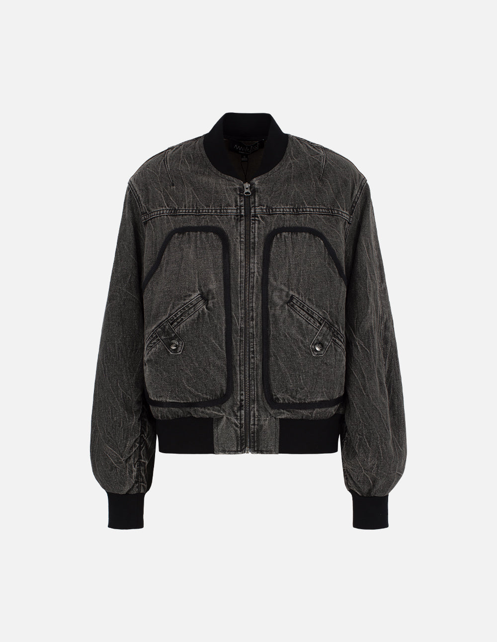Women's  Washed Denim Baseball Jacket