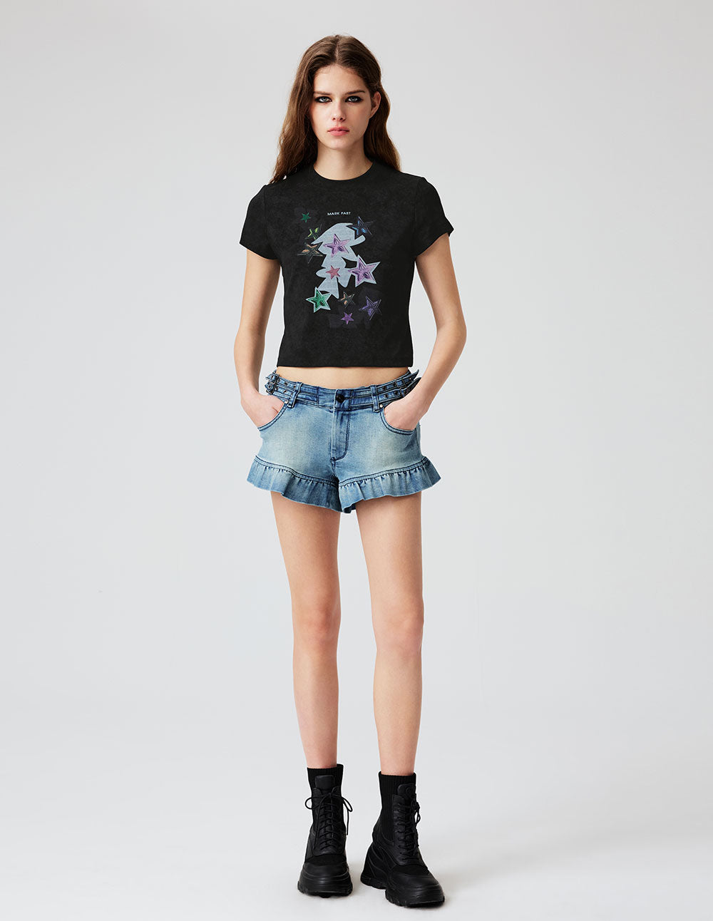 Women's Cotton Solid-Color Stretch T-Shirts