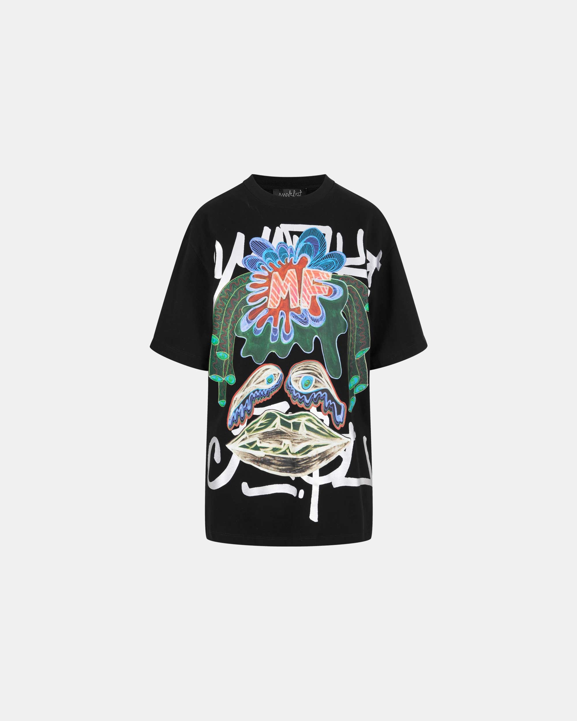 Unisex Cotton Psychedelic Print All-over Graffiti Tee