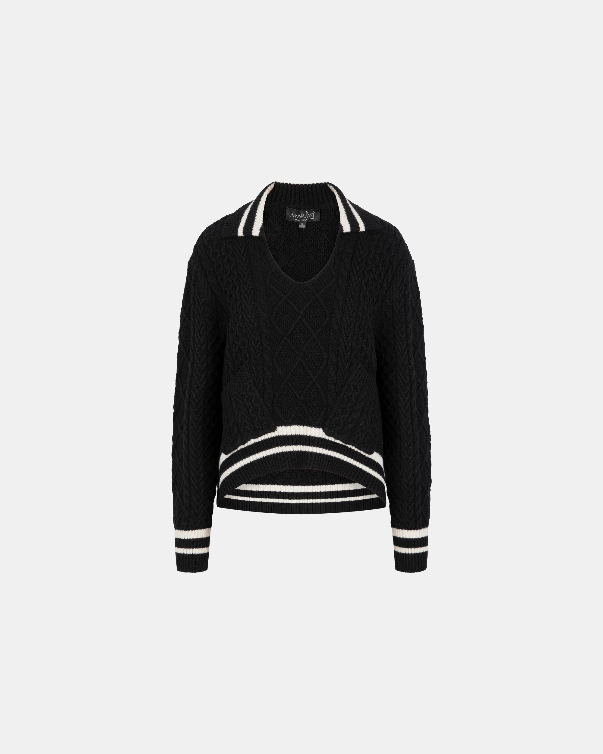 Women's Contrast Pattern Knitted Pullover